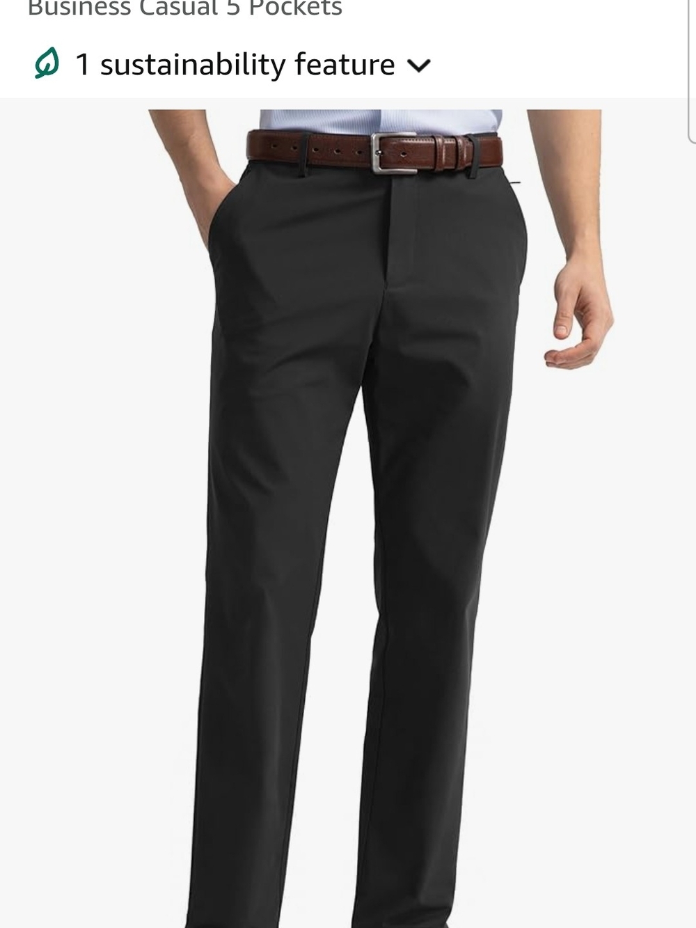 Men's Dress Pants - Black Straight-Leg